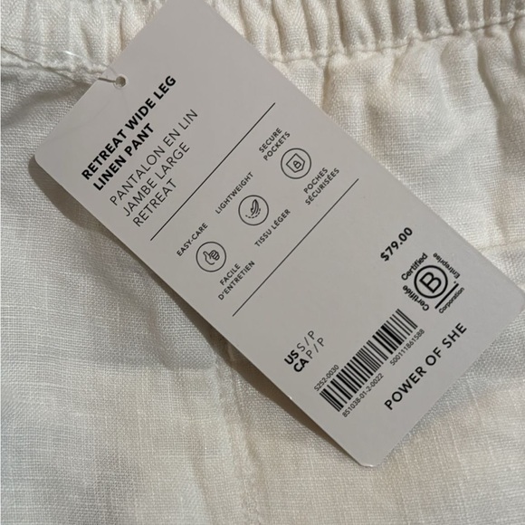 Athleta Retreat Wide Leg Linen Pant // Calla Lily - Picture 8 of 16